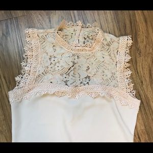 Pink Lace Tank Top